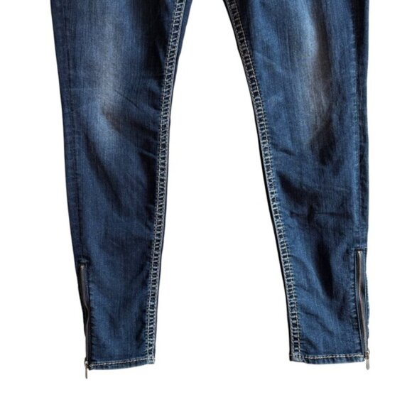 Silver Jeans Aiko Mid Skinny Zip Ankle Jeans 33 Ankle Zipper - Picture 4 of 16